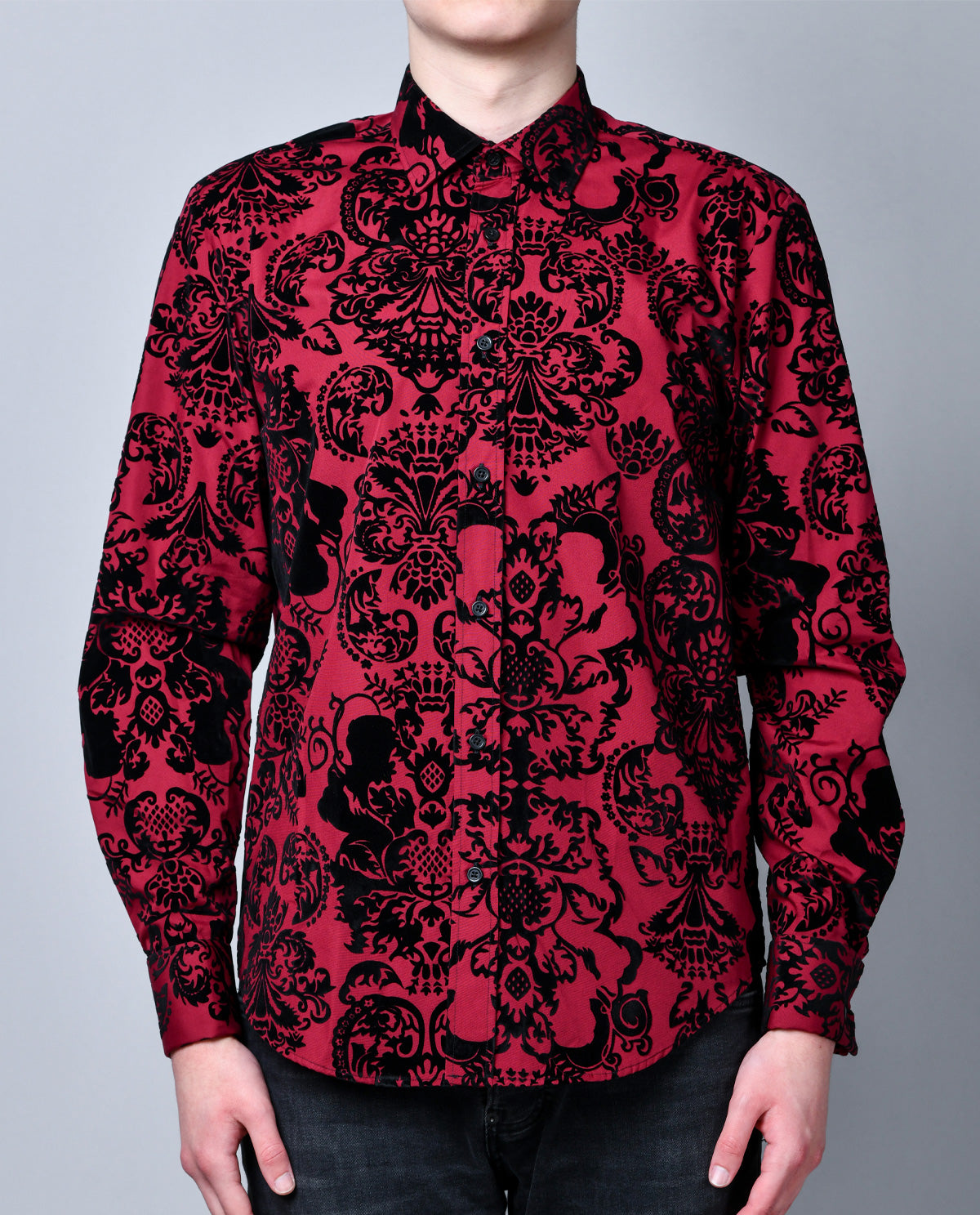 Damask on Red