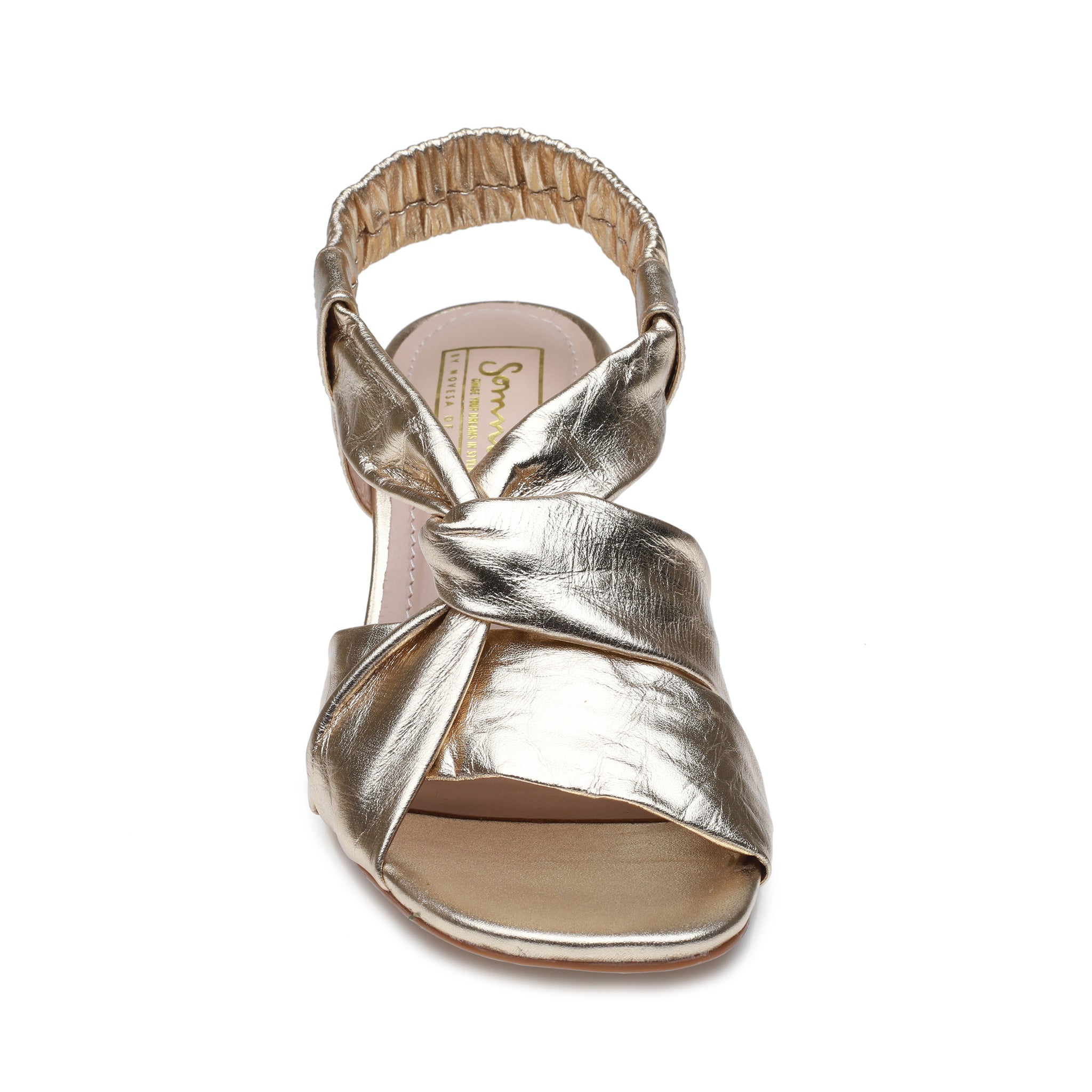 Metallic Gold Cross Over Sandals