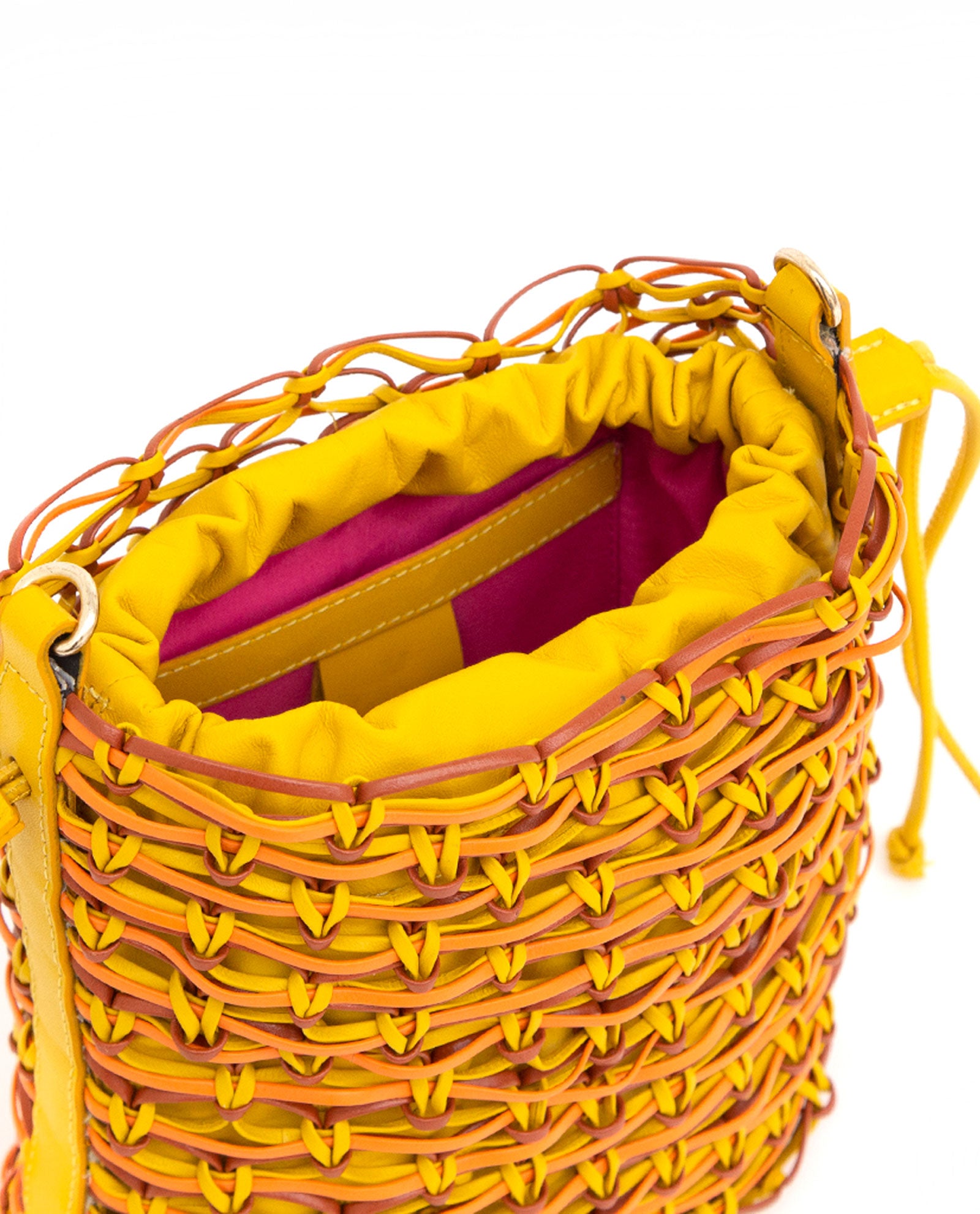 Yellow Sunset Weave Bag