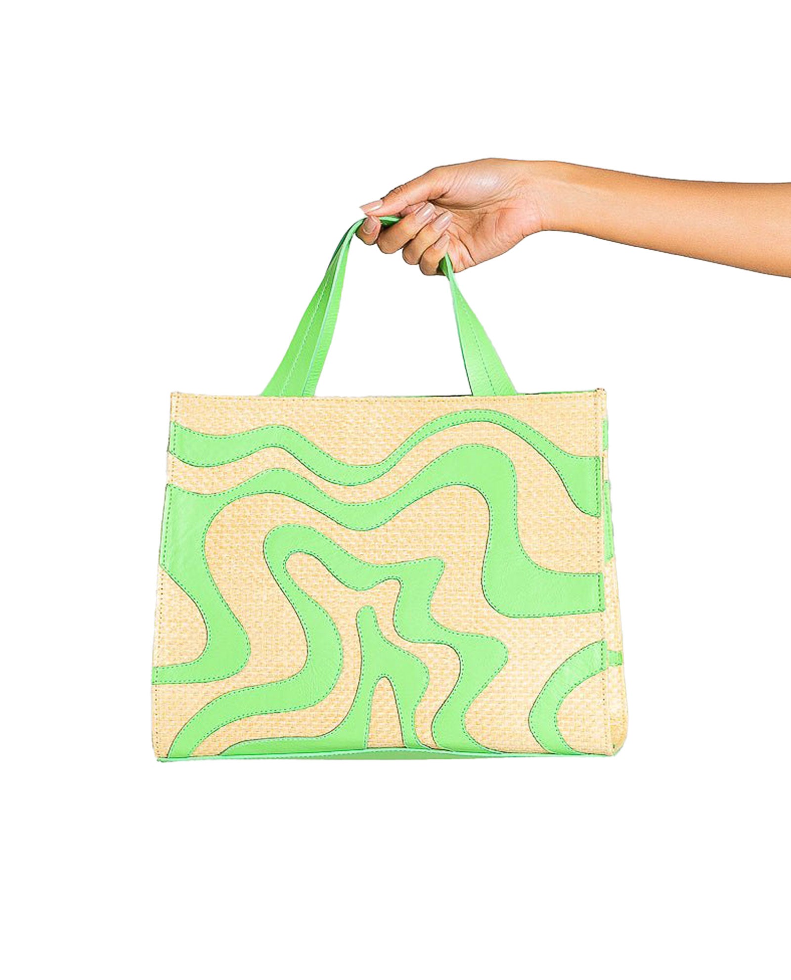 Wavy Lines Natural Bag