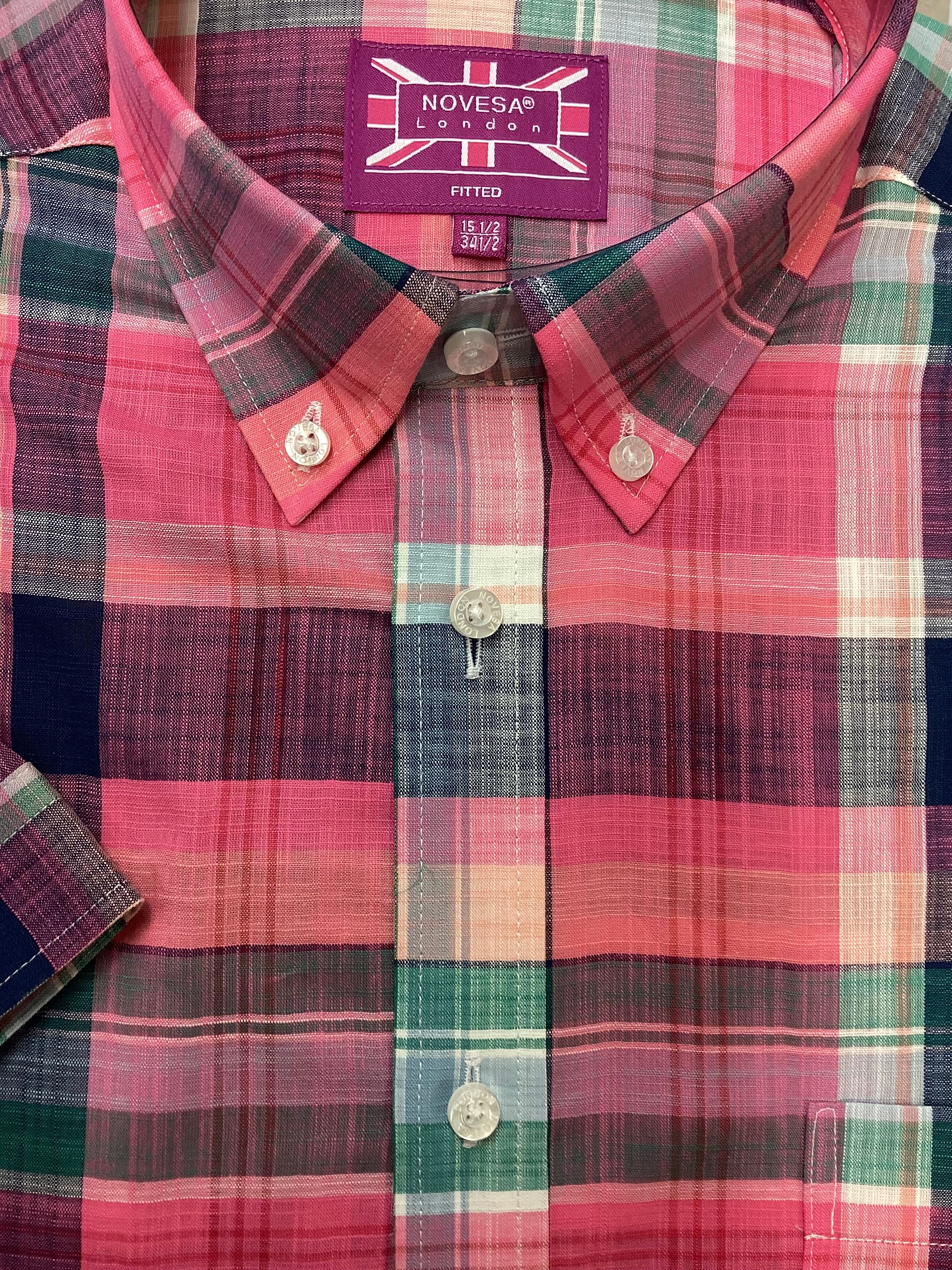 Multicolour Plaid Short Sleeve