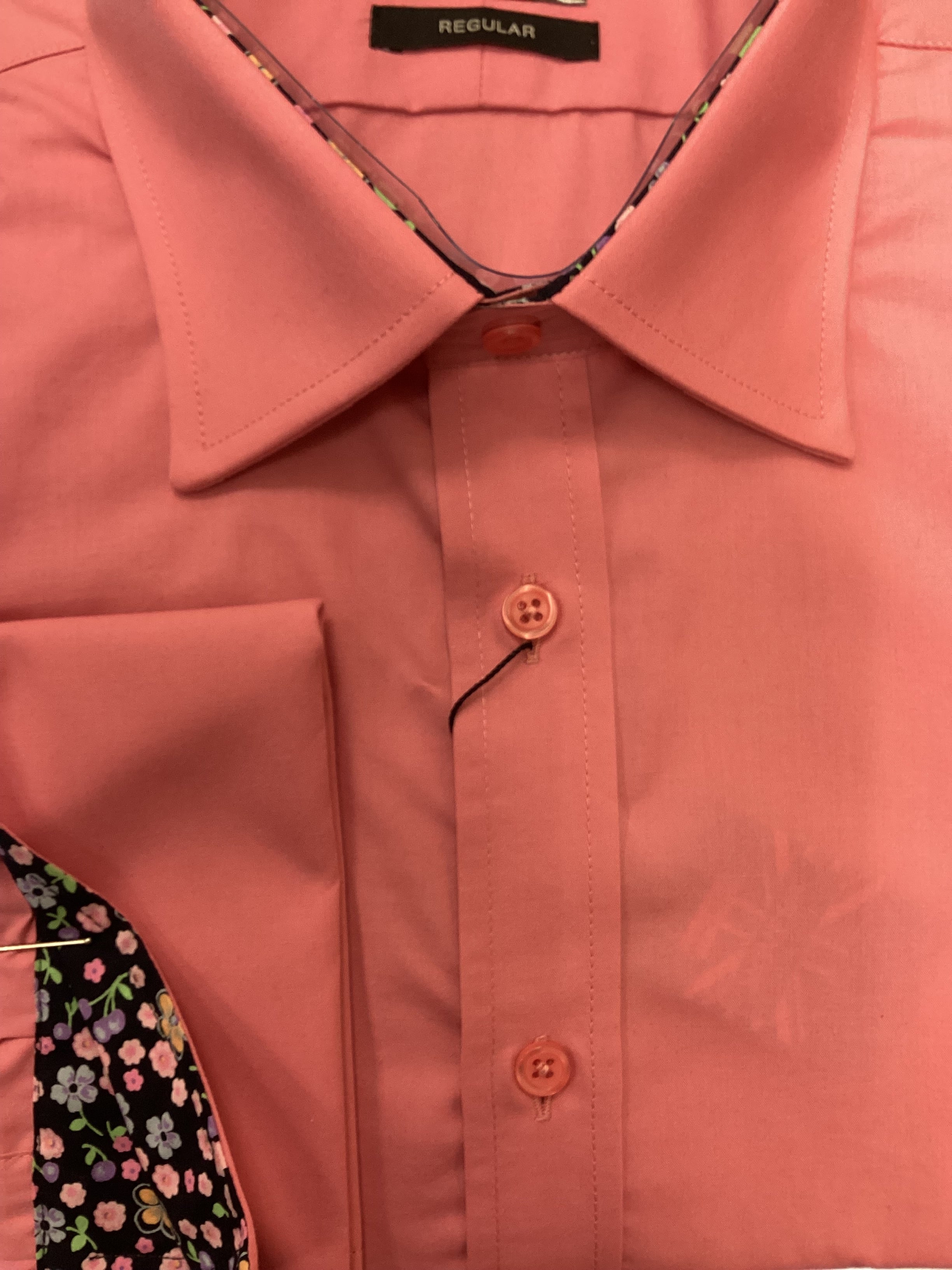 Pink Shirt with Floral Abstract