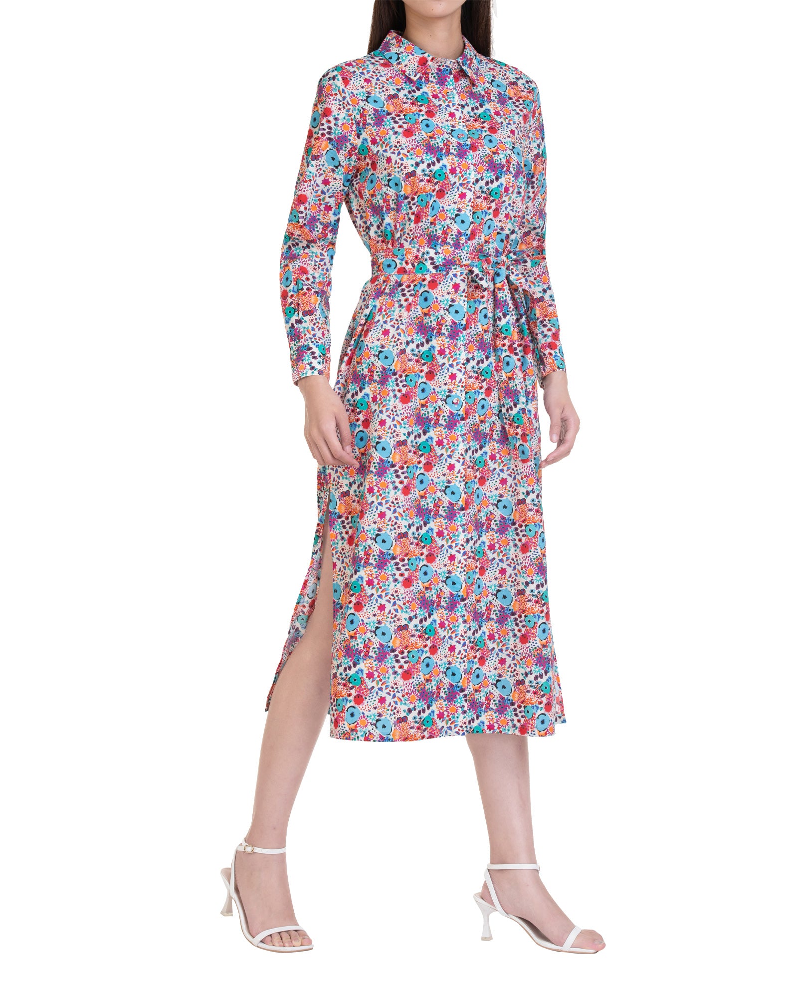 Abstract Floral Long Dress