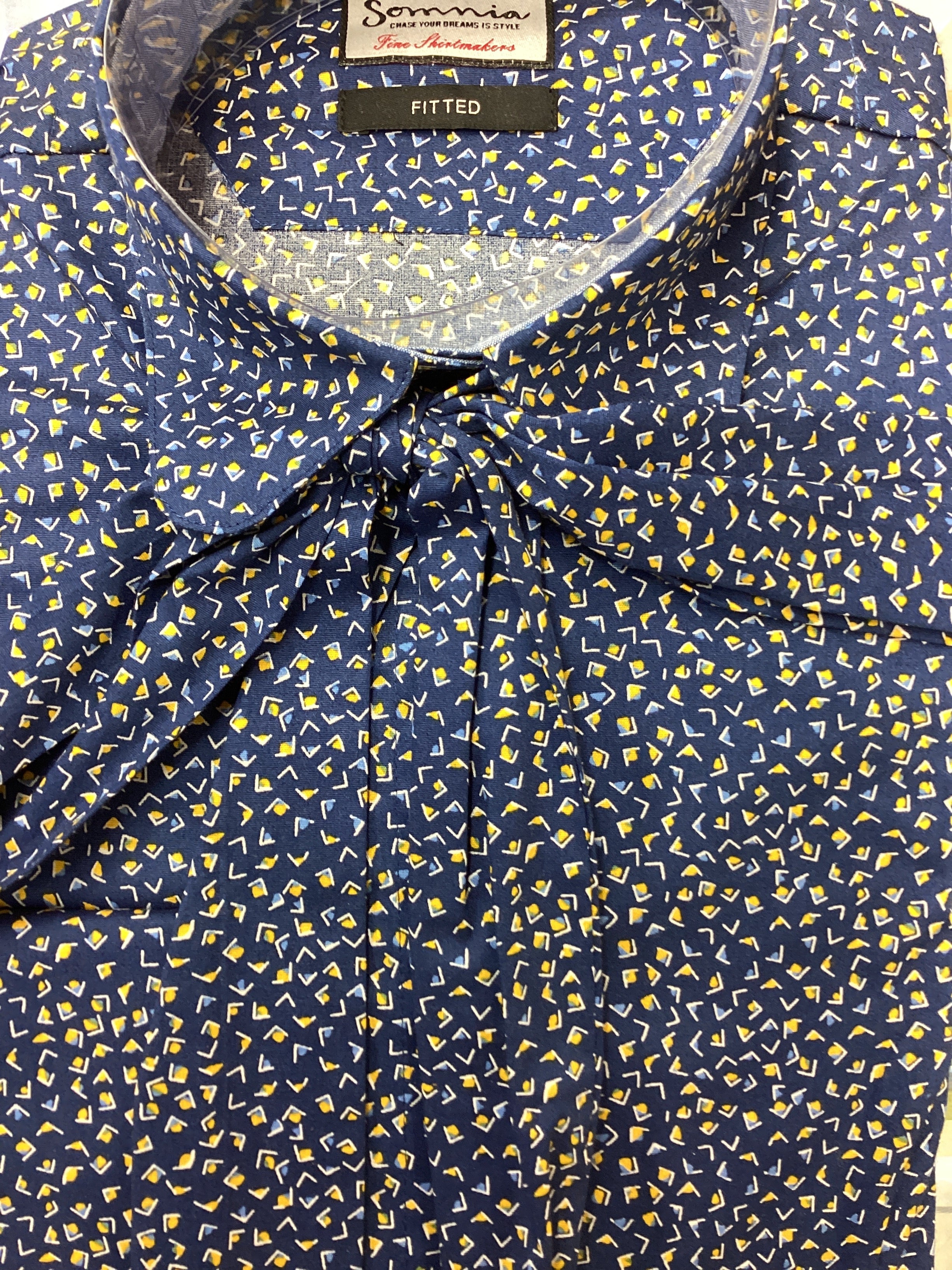 Geometric Blue Women’s Shirt
