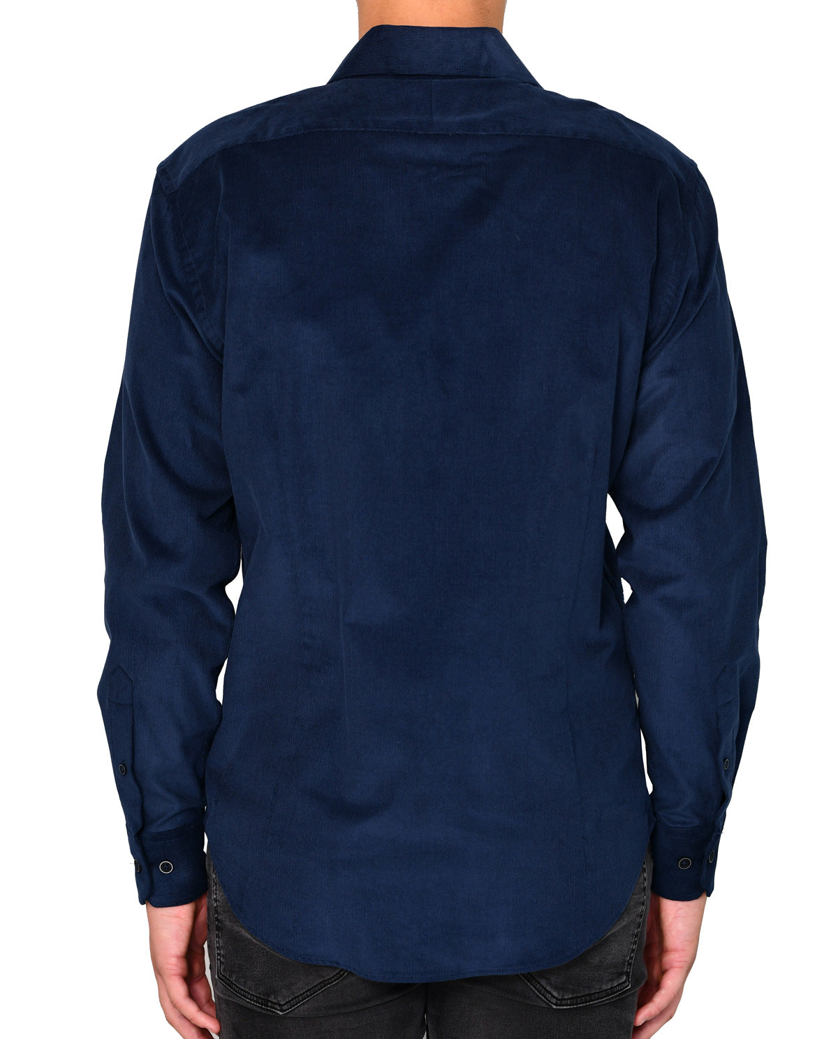 Men's Navy Corduroy Long Sleeve