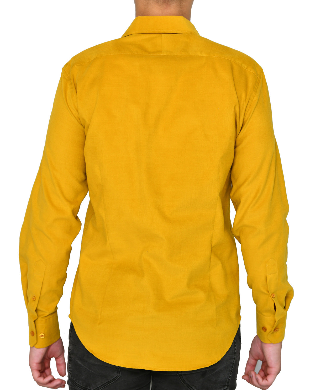 Men's Yellow Corduroy Long Sleeve