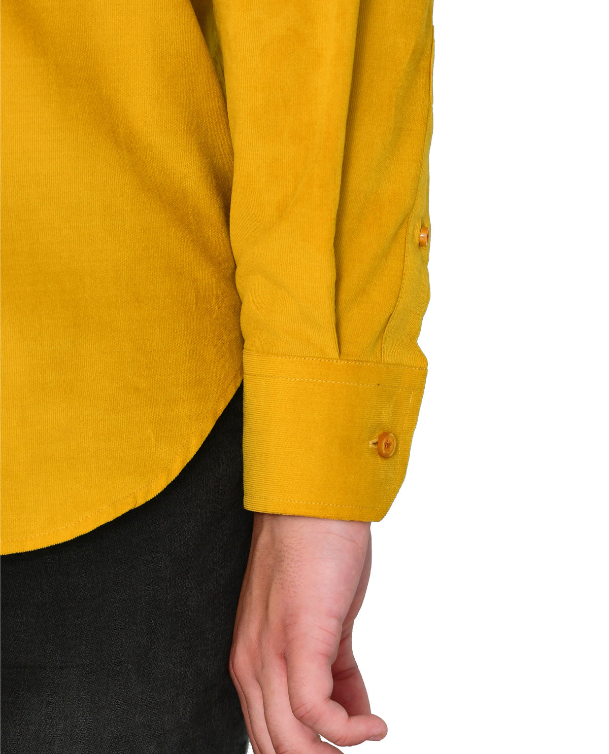 Men's Yellow Corduroy Long Sleeve