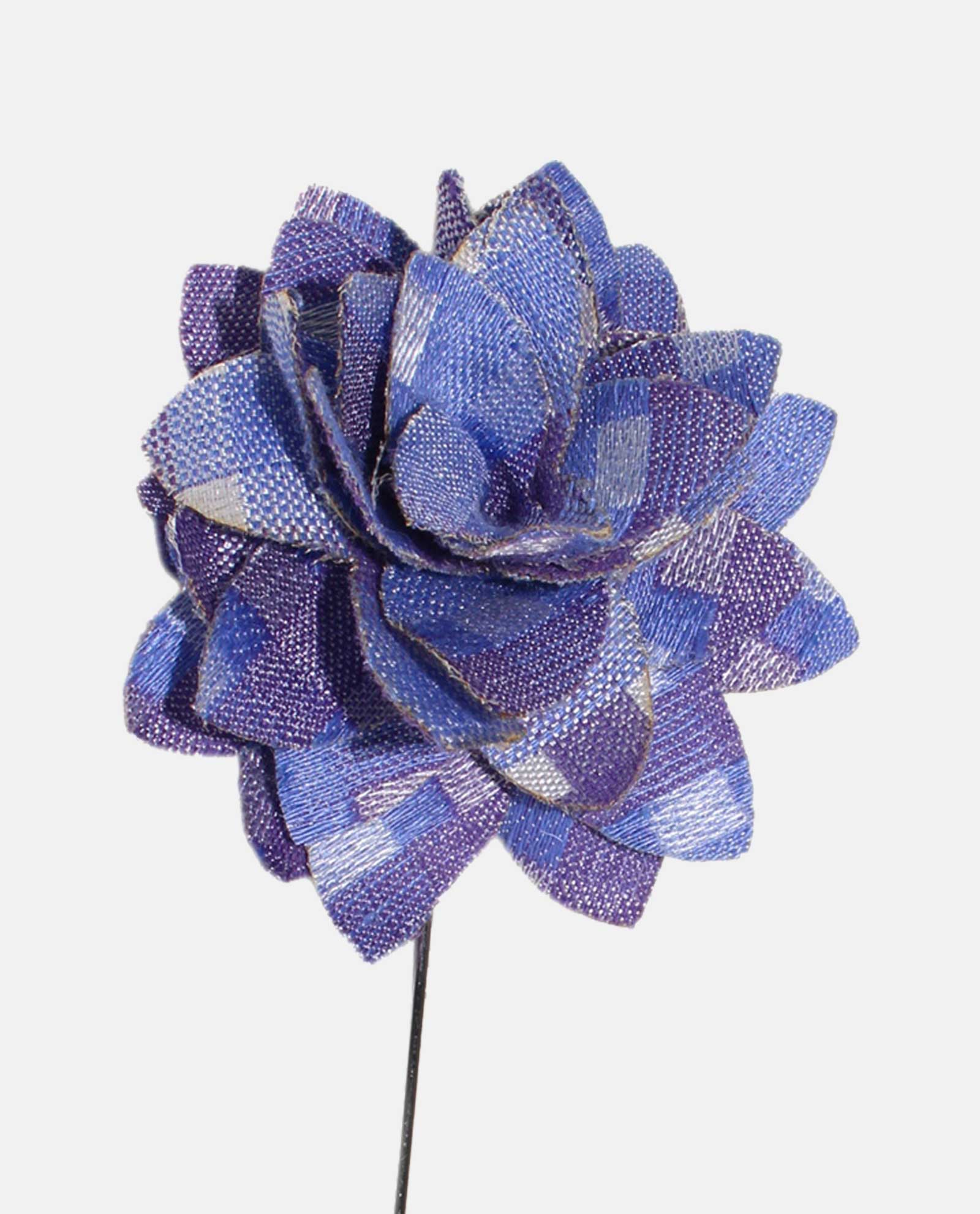 Purple Lilac Gingham Lapel Pin