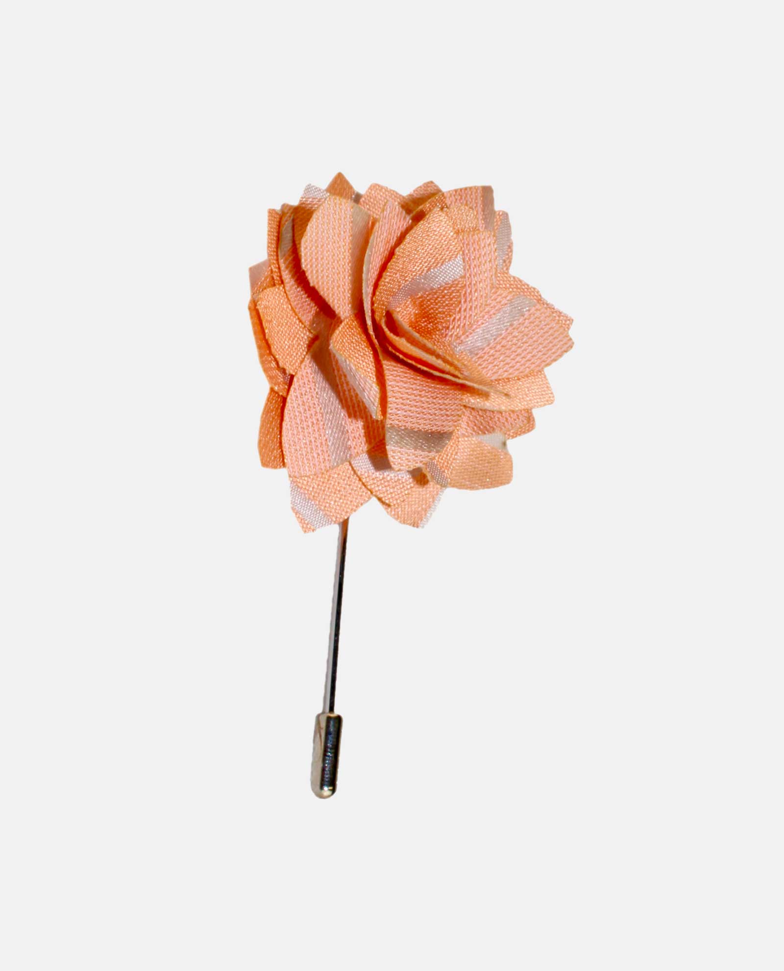 Peach with White Lines Lapel Pin