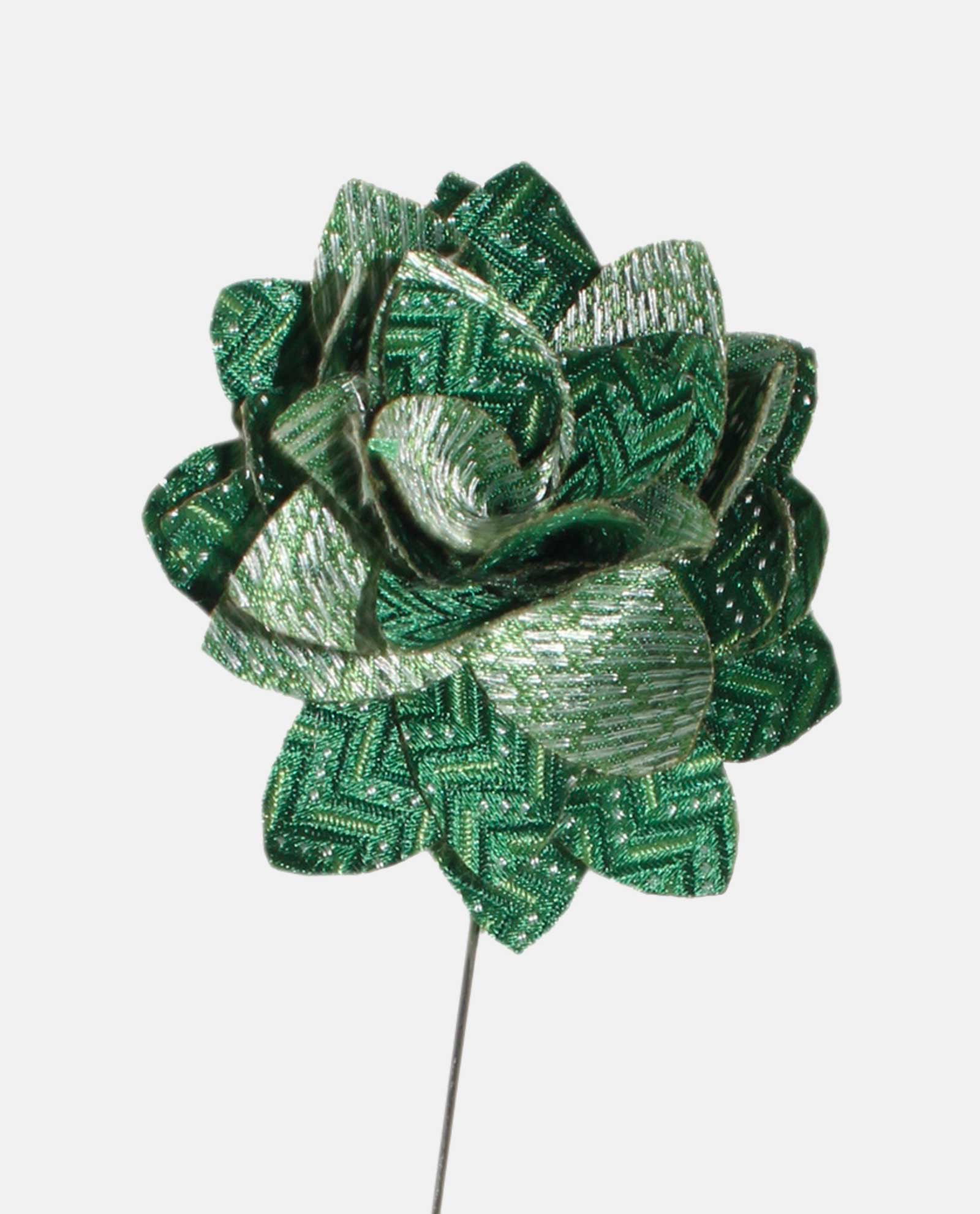 Emerald Green With White Accents Lapel Pin